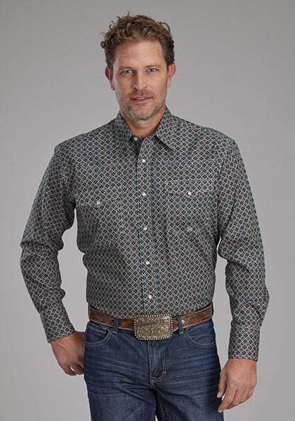 Acorn Foulard Shirt by Roper - Henderson's Western Store