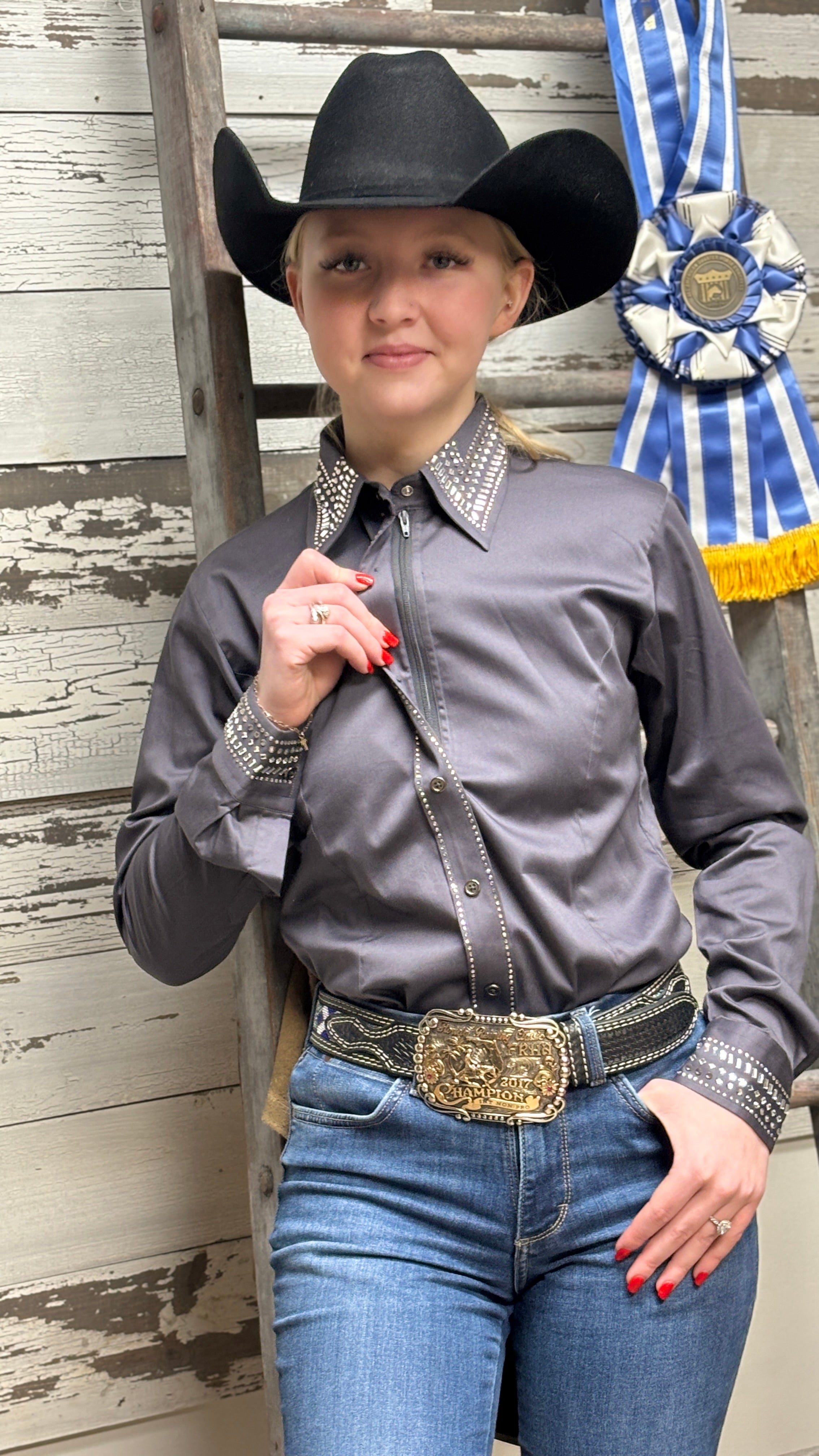 RHC Bling Sateen ~ Charcoal - Henderson's Western Store