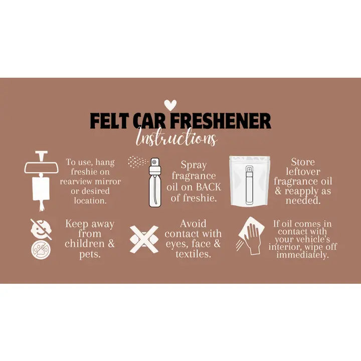 Felt Car Freshener - Henderson's Western Store