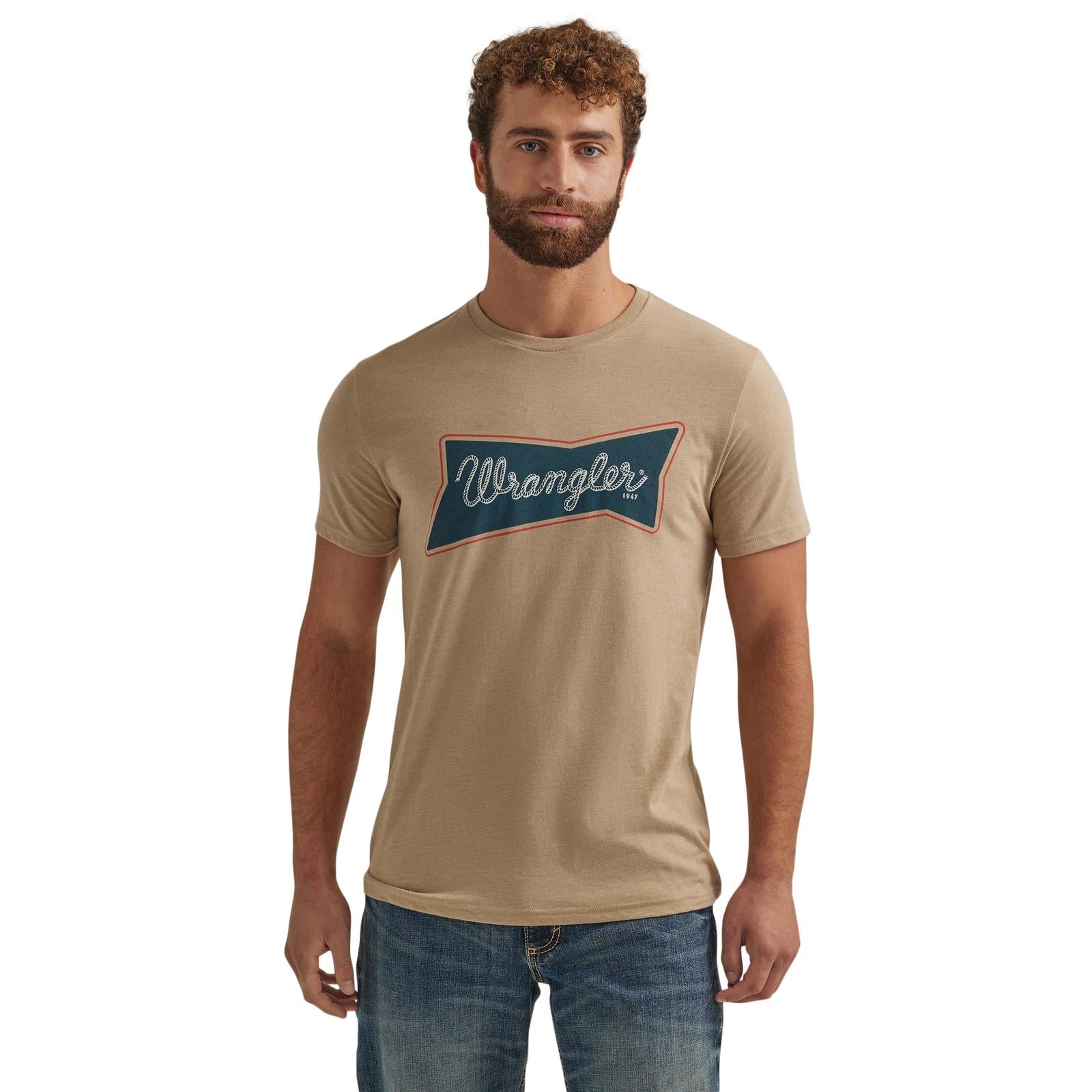 Men's Wrangler Year-Round Tee ~ Khaki - Henderson's Western Store