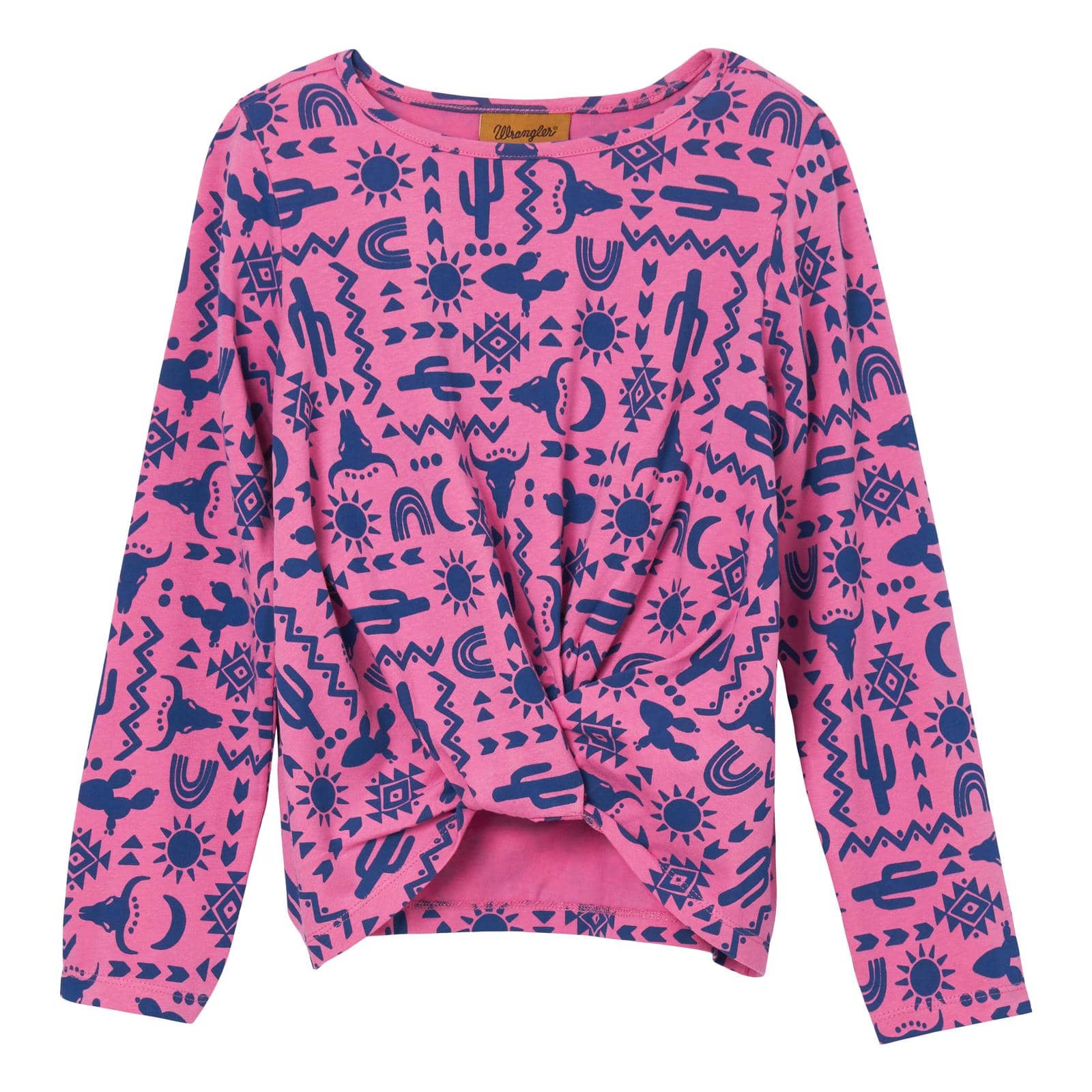 Girl's Wrangler Desert Aztec Twist Top - Henderson's Western Store