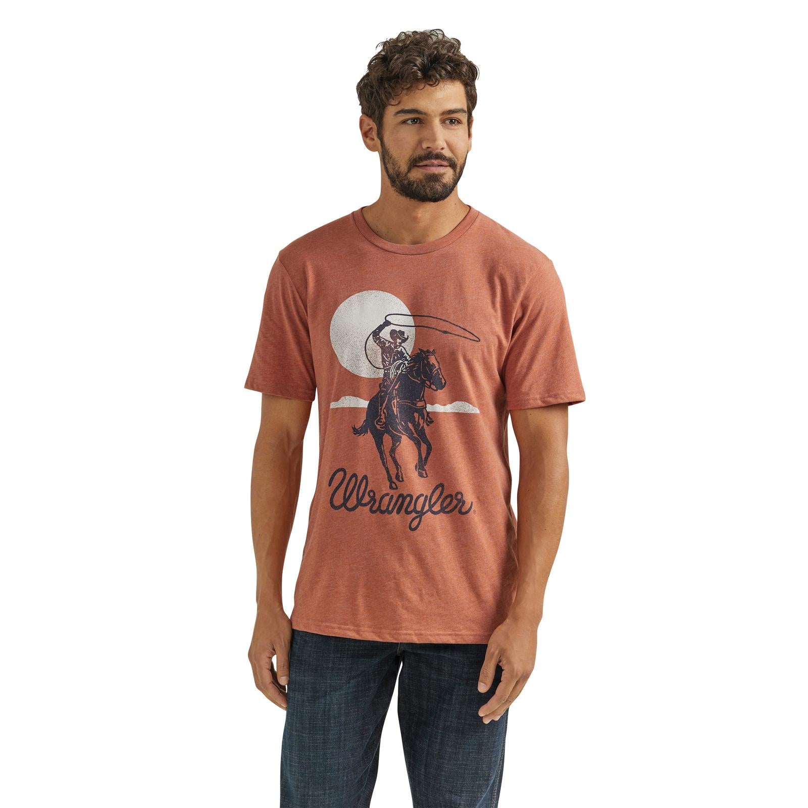 Men's Wrangler Tee ~ Redwood - Henderson's Western Store