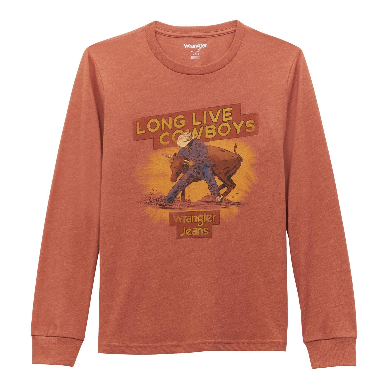Boy's Wrangler Tee ~ Redwood - Henderson's Western Store