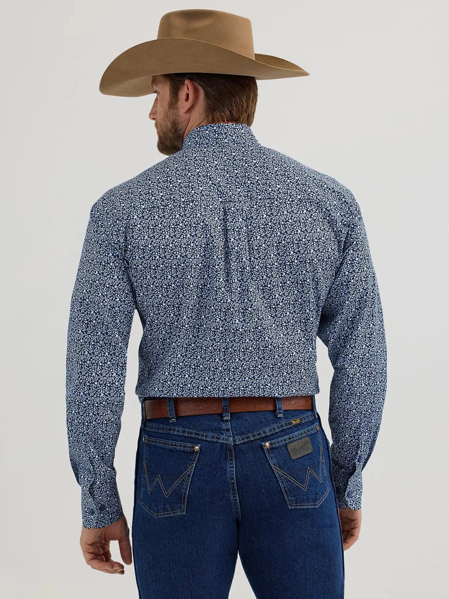 George Strait Shirt by Wrangler ~ Navy - Henderson's Western Store
