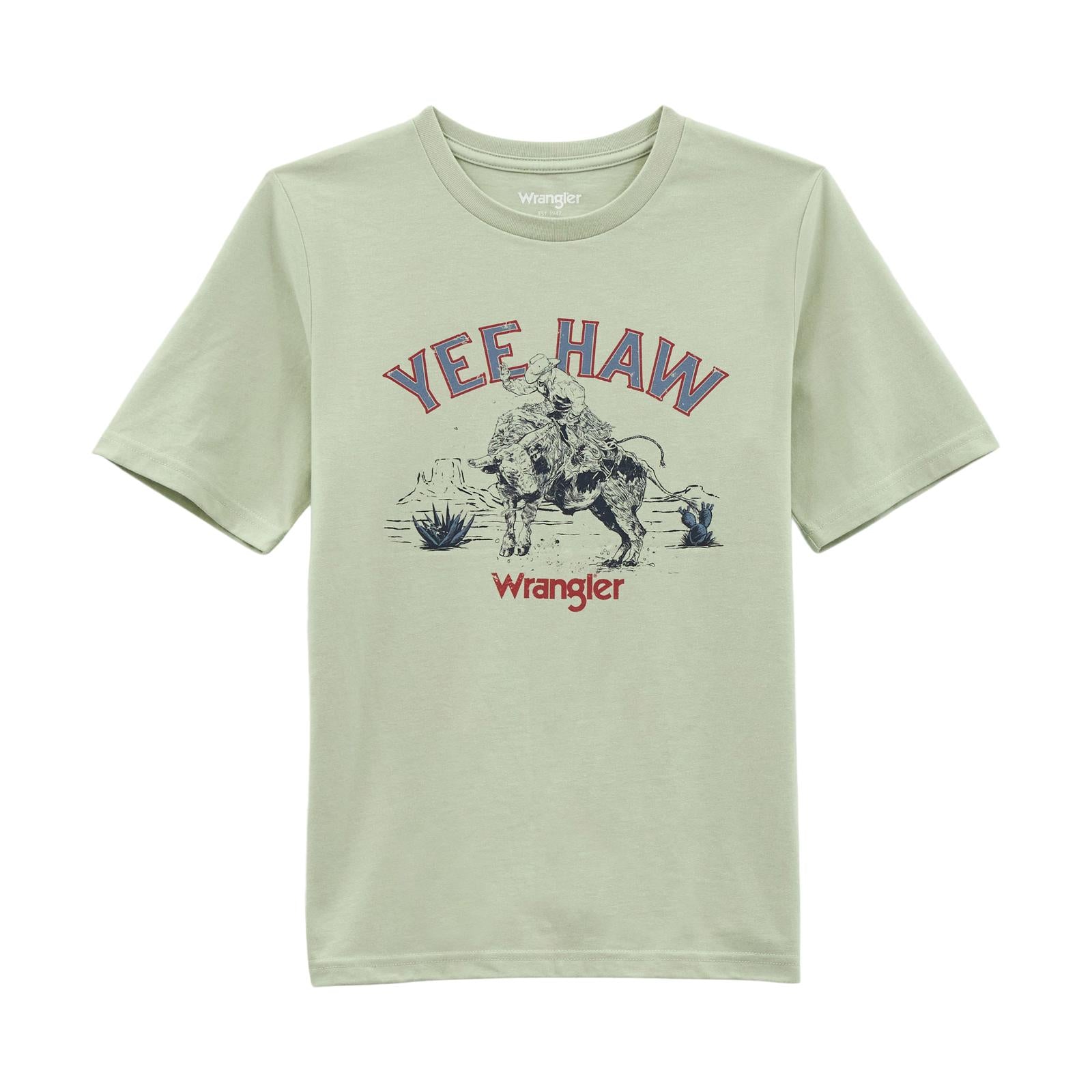 Boy's Wrangler Tee ~ Sea Foam - Henderson's Western Store