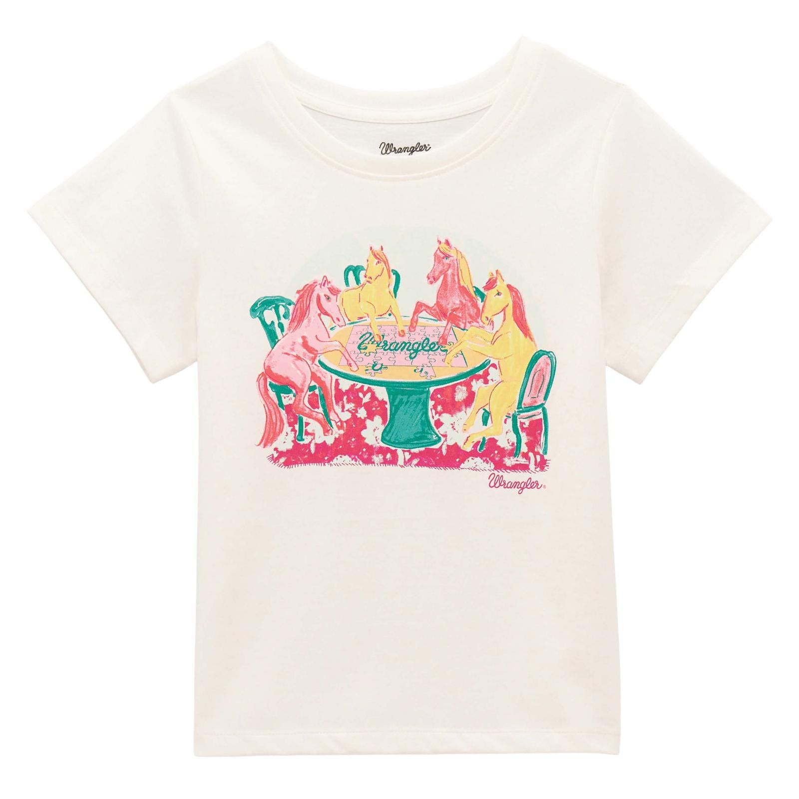 Girl's Wrangler Horse Party Tee - Henderson's Western Store