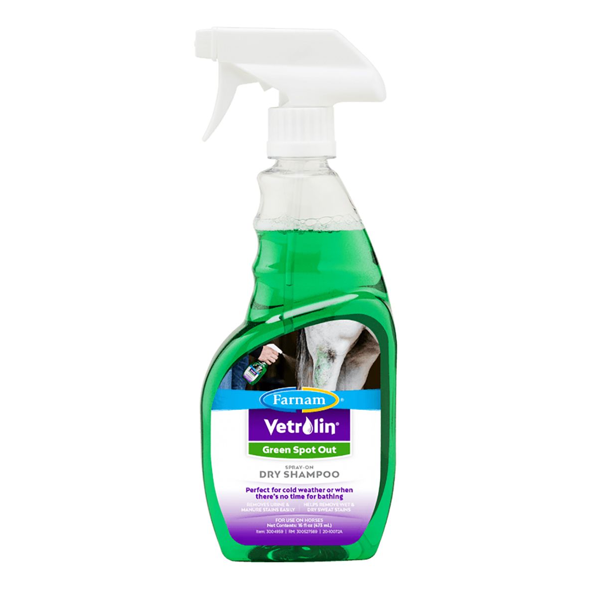 Vetrolin Green Spot Out Spray-On Dry Horse Shampoo - Henderson's Western Store