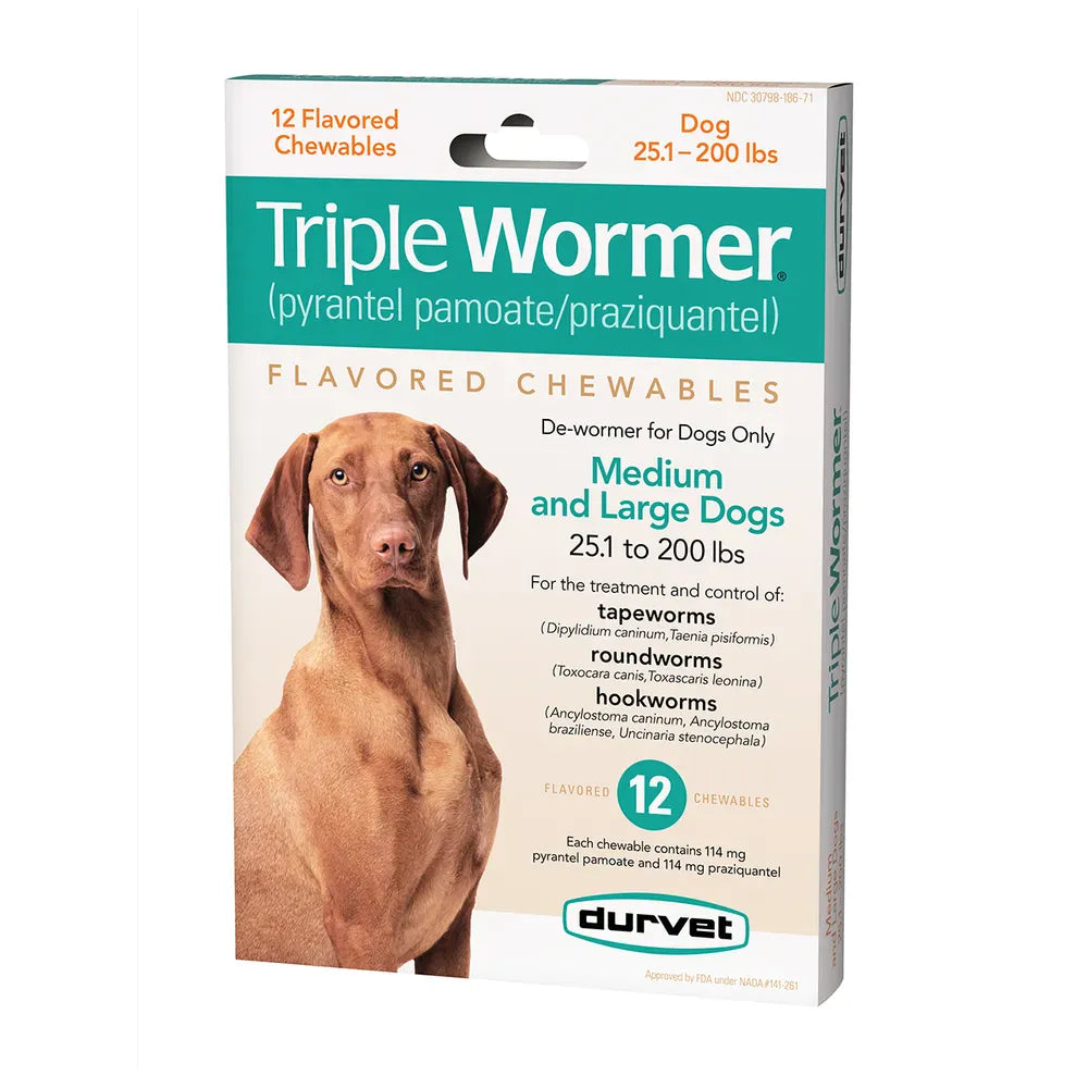 Durvet Triple Wormer Dog Dewormer - Henderson's Western Store