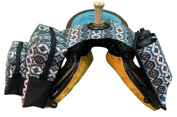 Nylon Horn Bag ~ Black Aztec - Henderson's Western Store