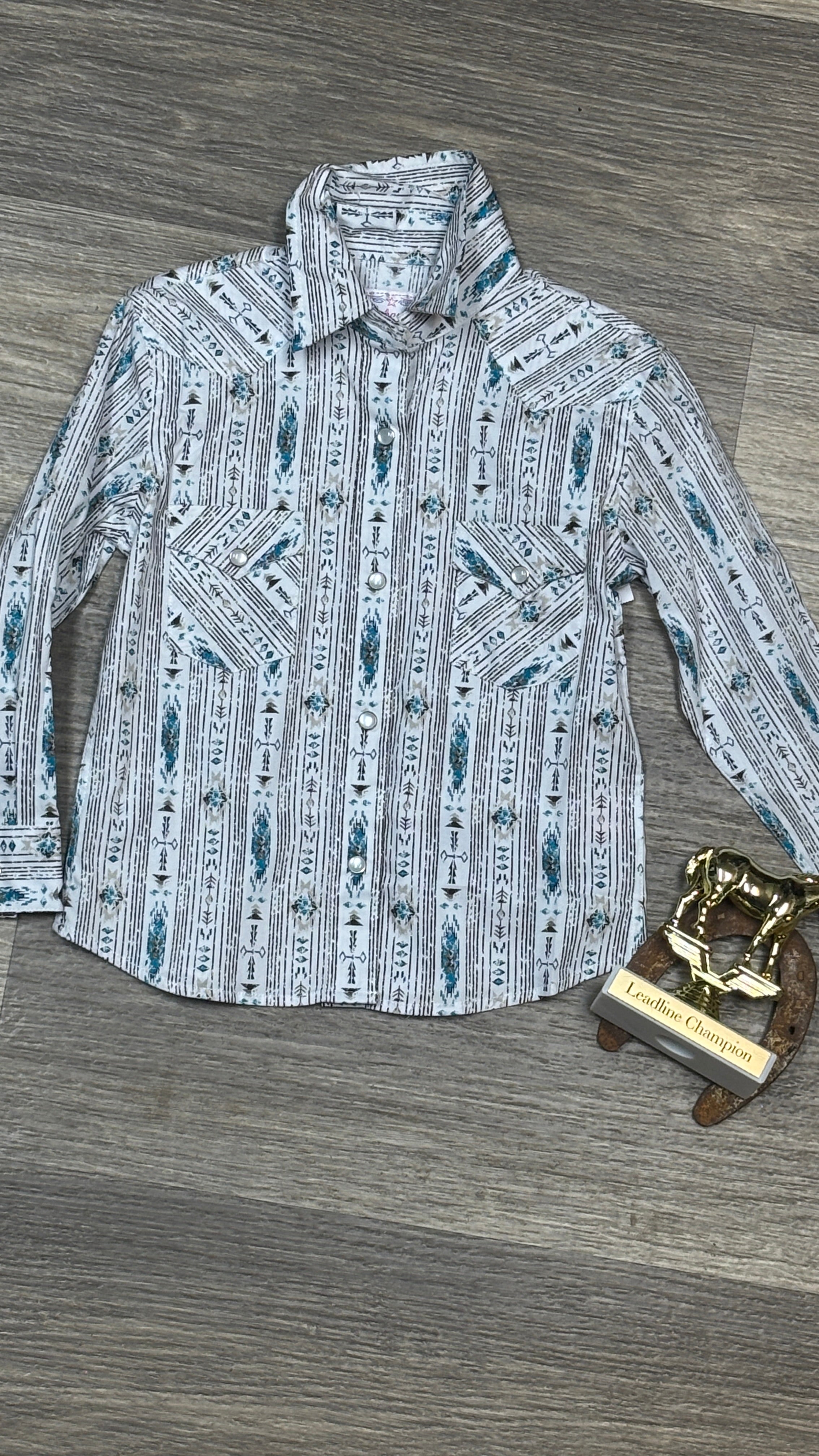 Girl's Aztec Print Shirt by Panhandle - Henderson's Western Store