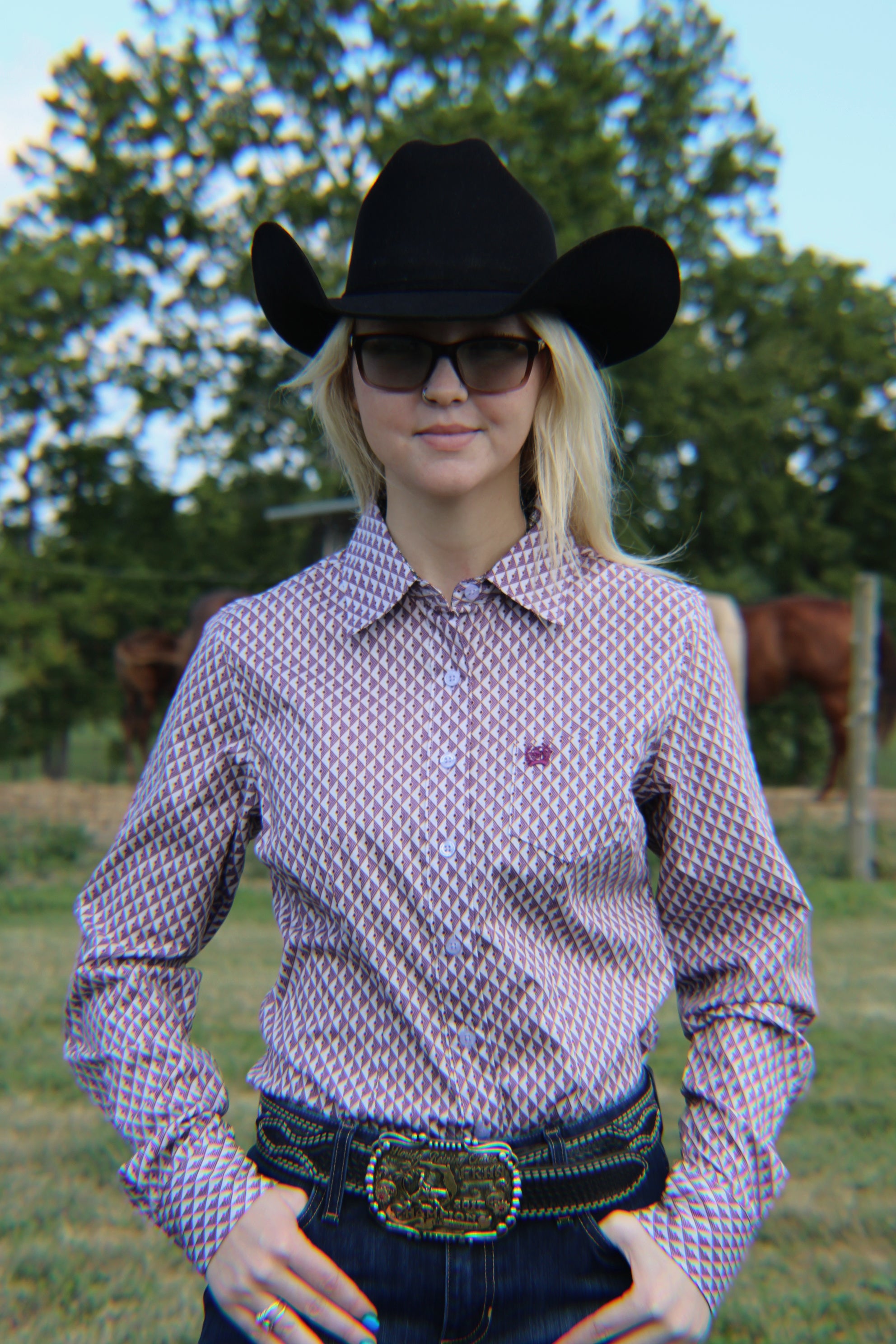 Ladies Cinch Arenaflex ~ Purple - Henderson's Western Store