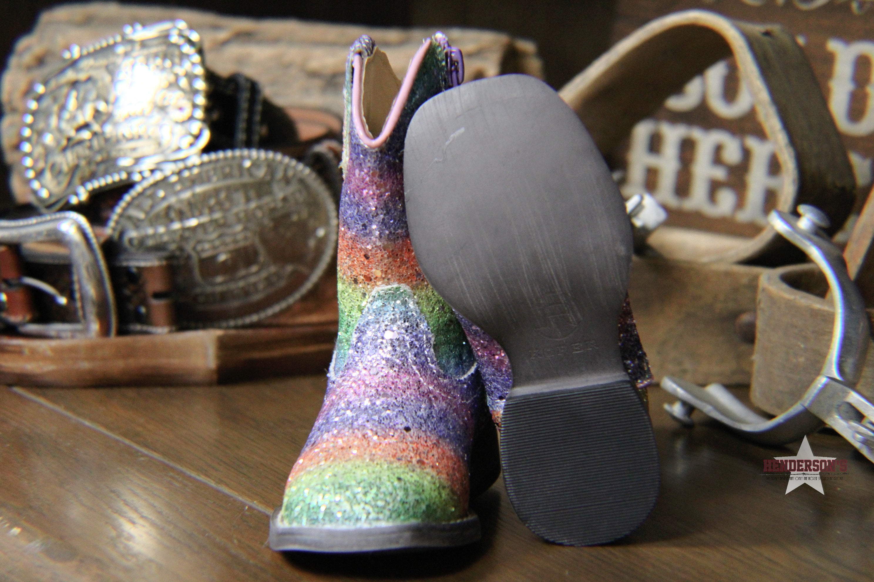 Glitter Sparkle Boots by Roper ~ Pink - Henderson's Western Store
