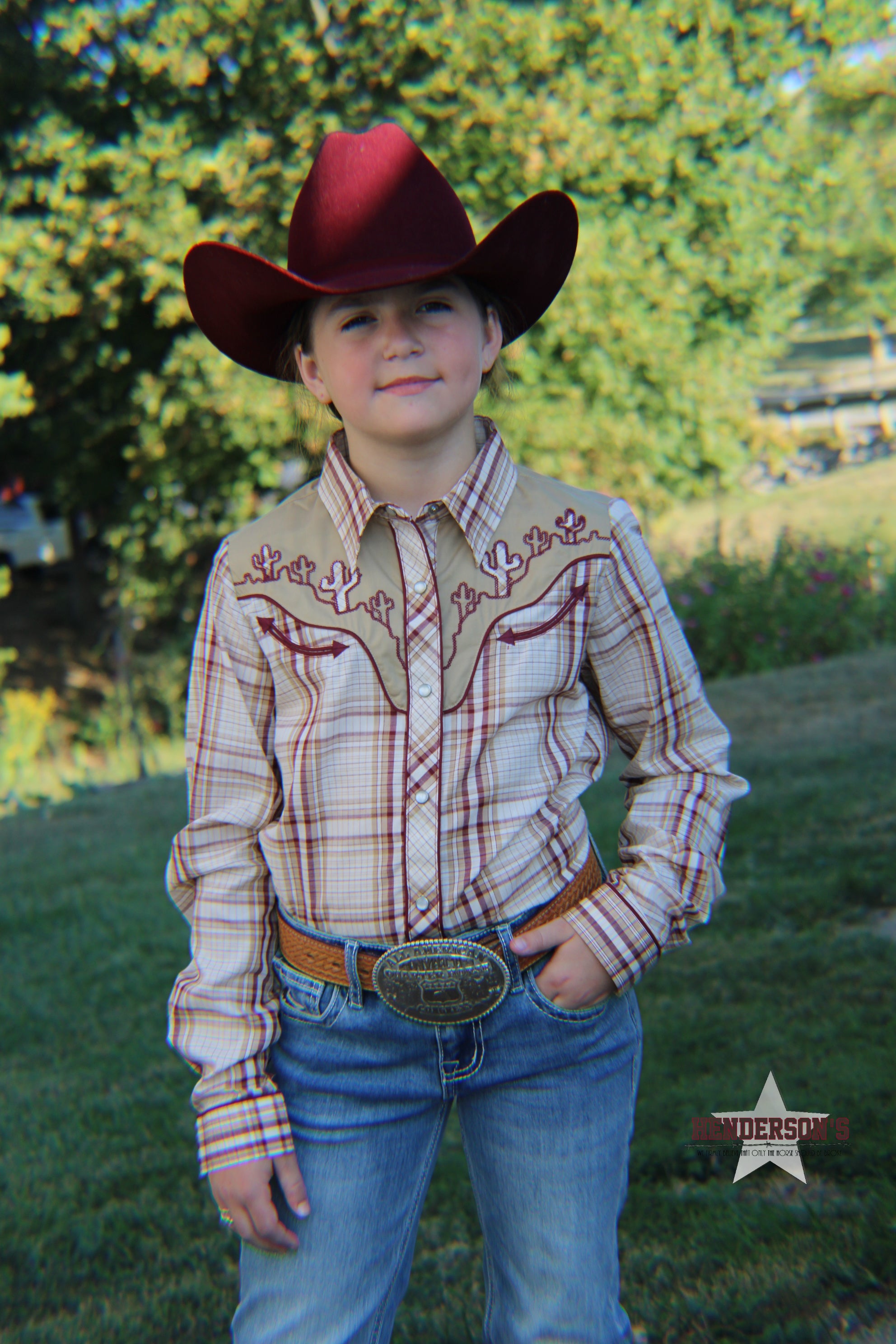 Girl's Retro Western Plaid by Roper - Henderson's Western Store