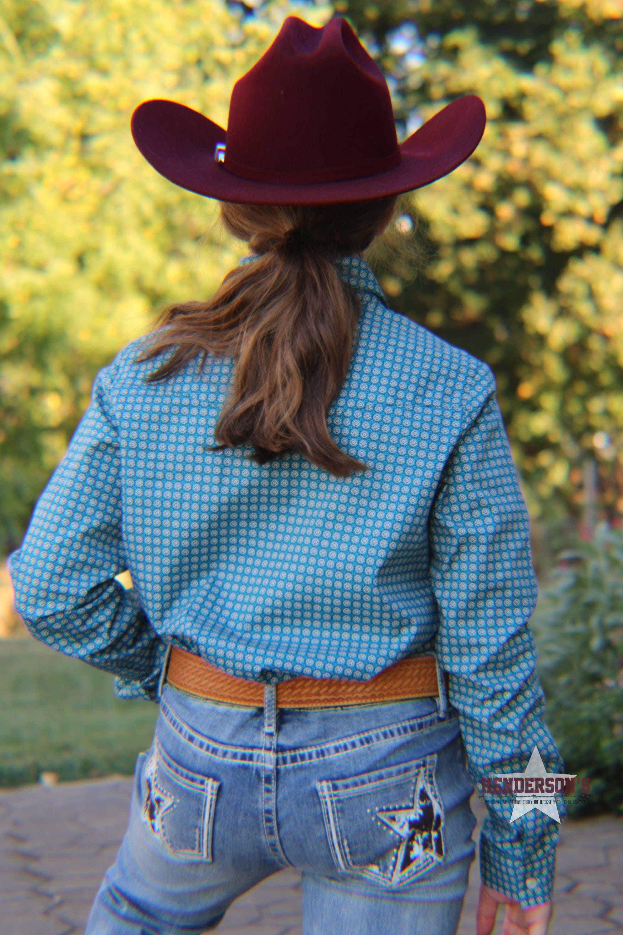 Girl's Azure Neat Western by Roper - Henderson's Western Store