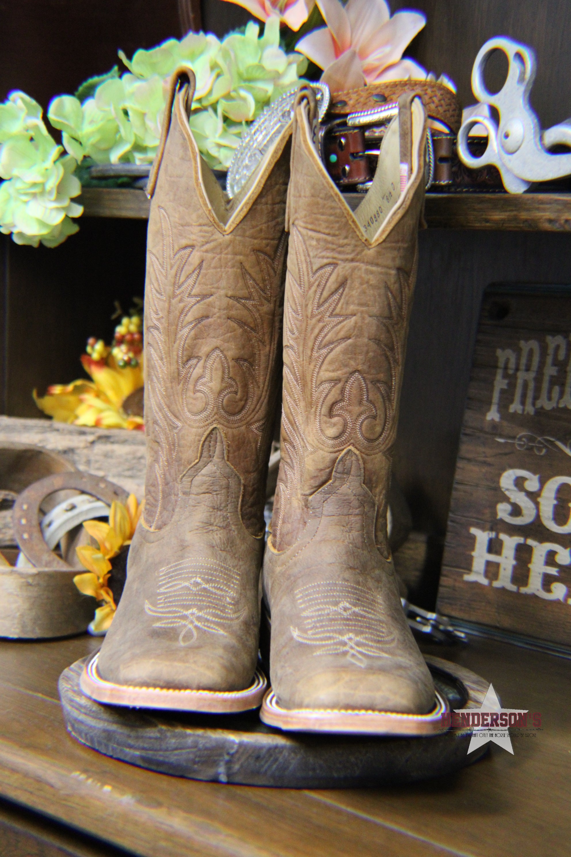 Brahma Bison Anderson Bean Boots ~ Brown - Henderson's Western Store