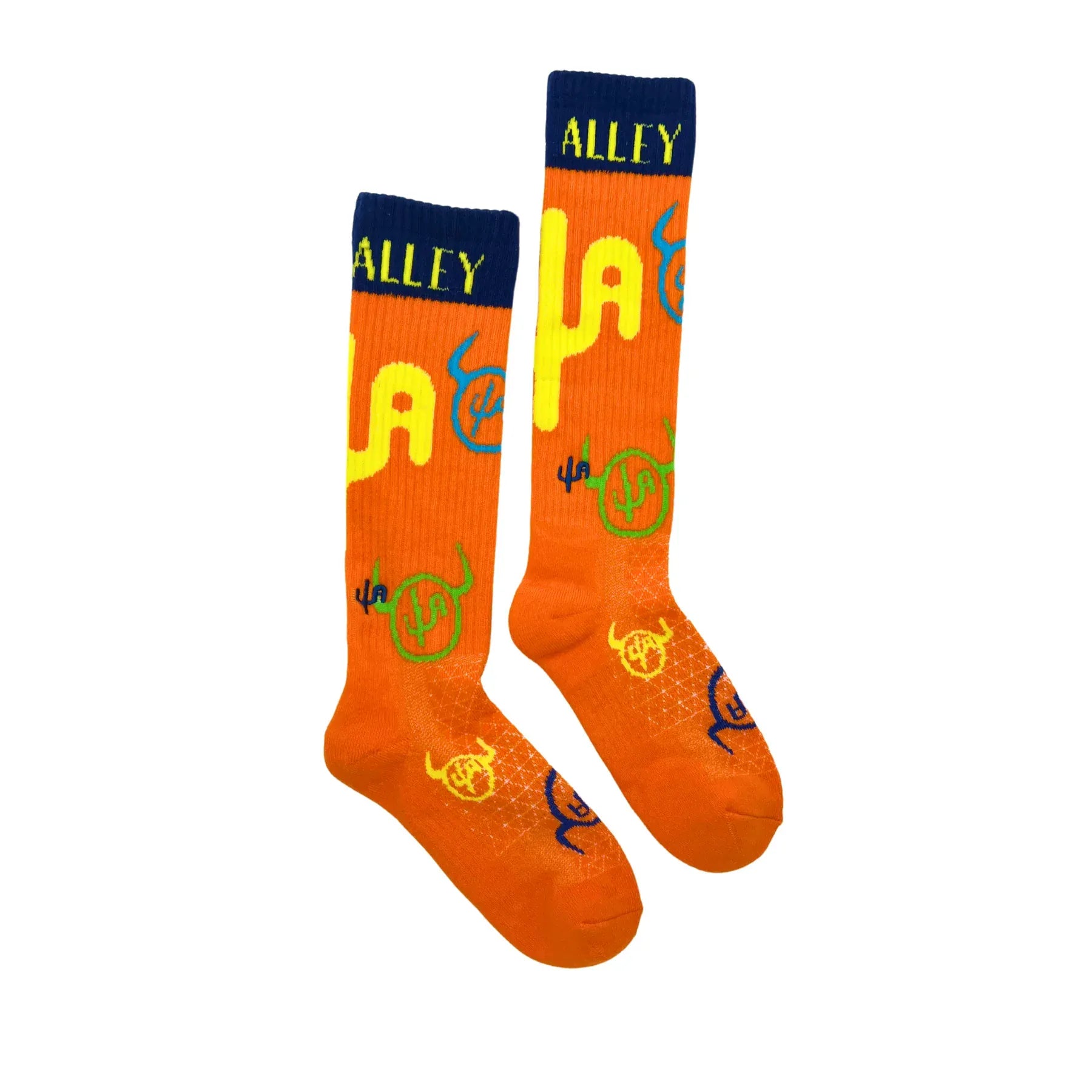 Lucky Chuck Socks ~ Cactus Alley- Cactus Alley-Moo Cactus - Henderson's Western Store