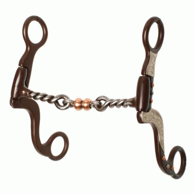 Brown Steel Twisted W/Copper Roller - Henderson's Western Store
