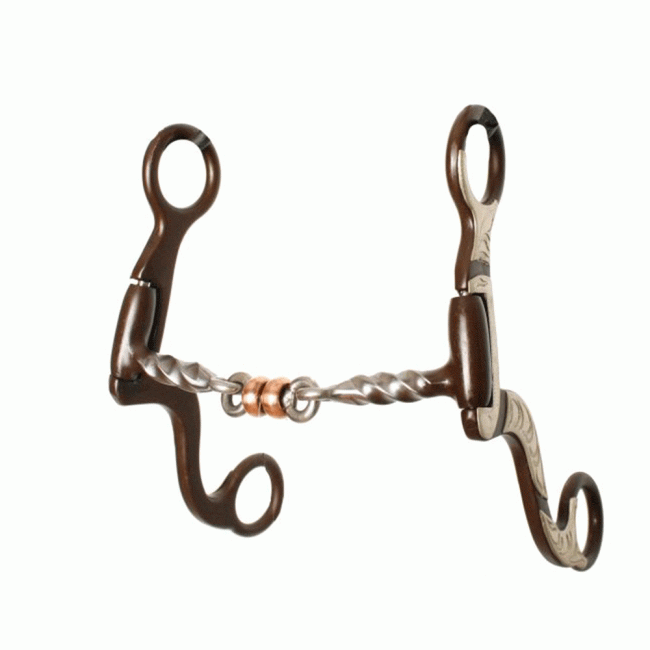 Brown Steel Twisted Mouth W/Copper Roller - Henderson's Western Store