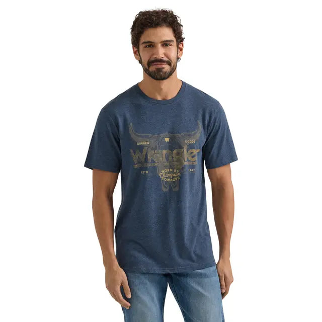 Men's Wrangler Steer Head Tee - Henderson's Western Store