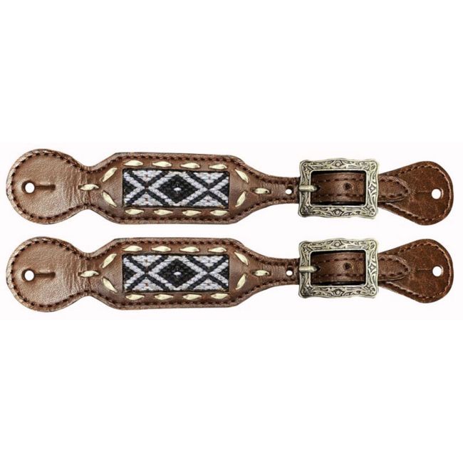 Spur Straps W/Southwest Fabric Design - Henderson's Western Store