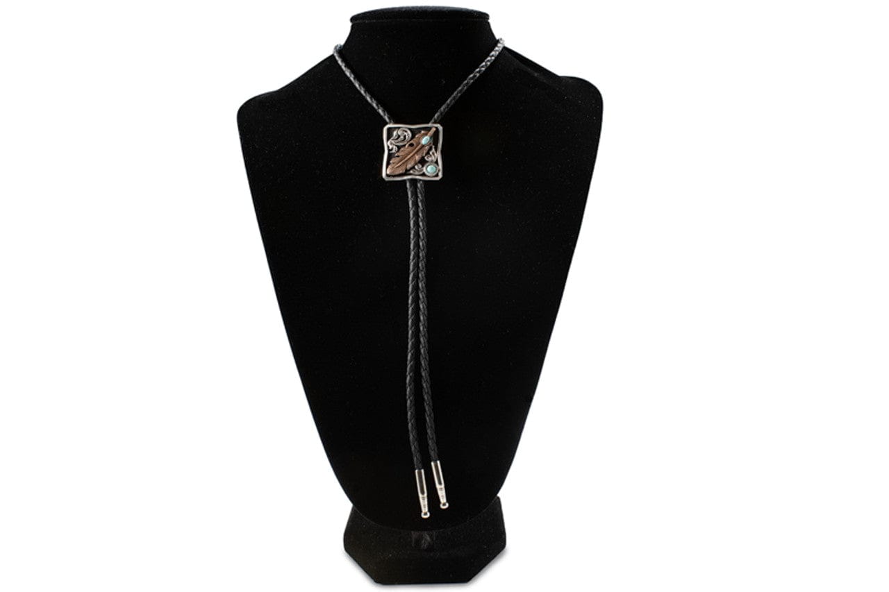 Bolo Tie ~ Engraved Feather - Henderson's Western Store