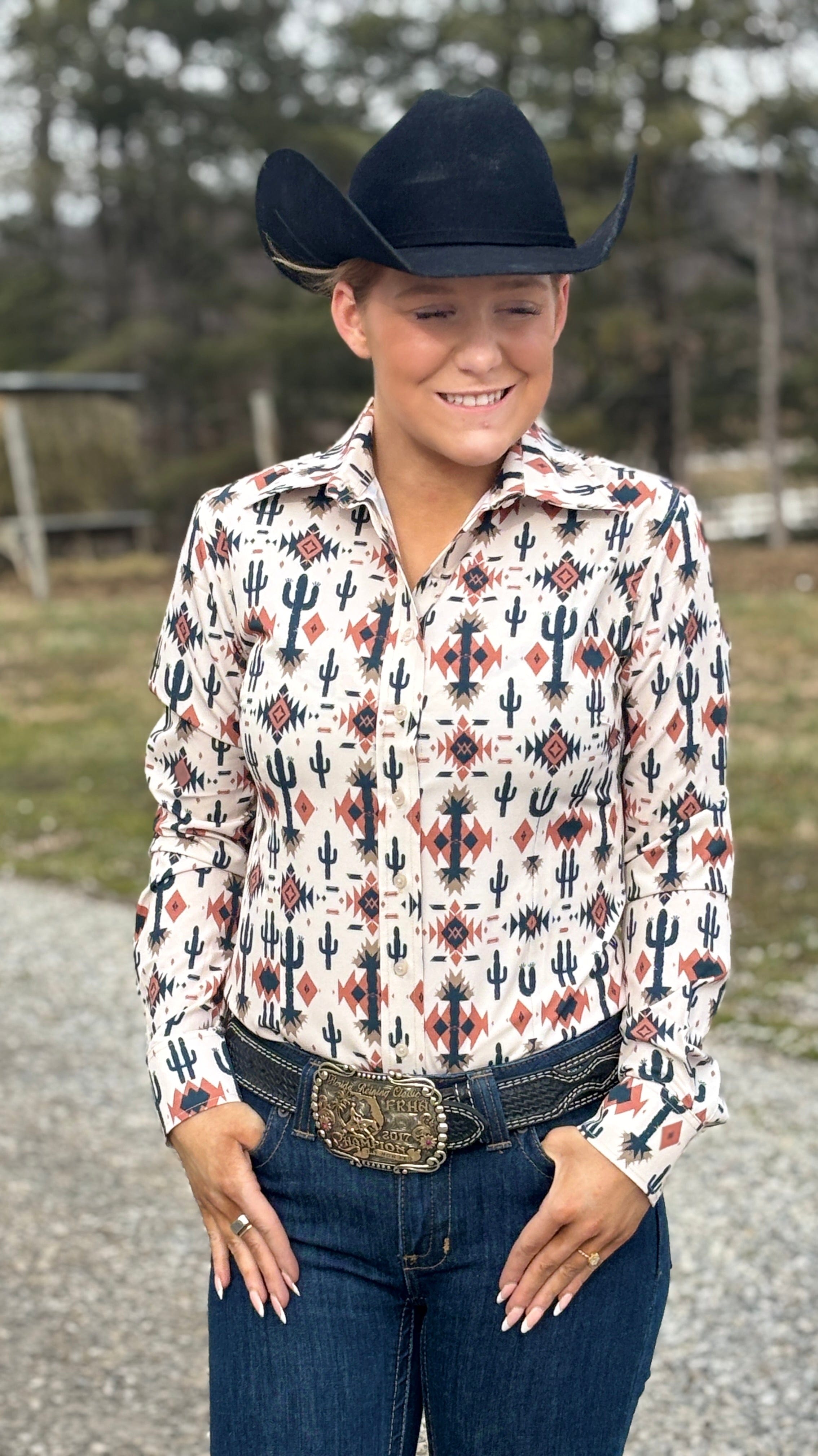 Prickly Charm Easy Care Button Up - Henderson's Western Store