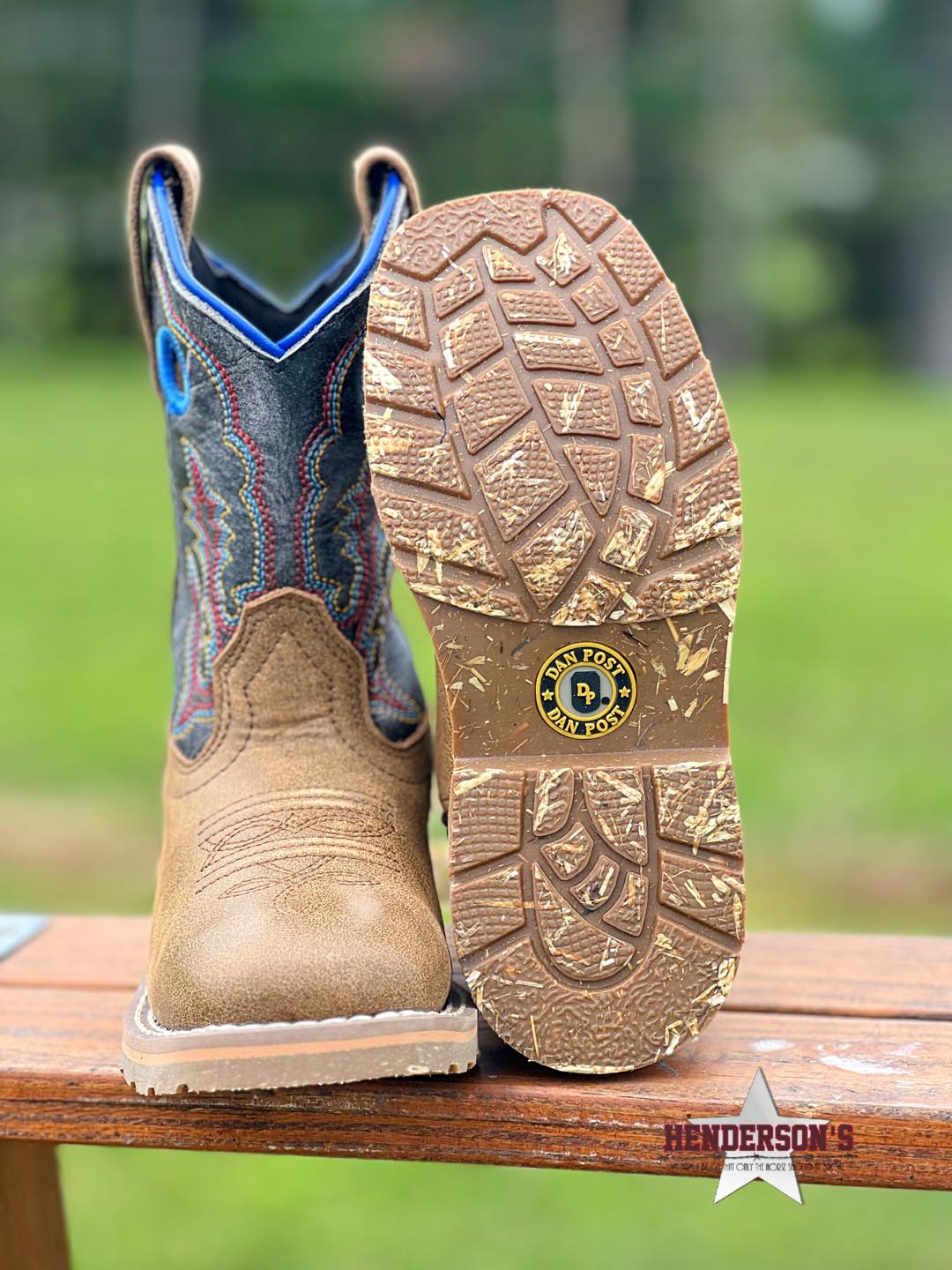 Rye Boots by Dan Post ~ Tan & Charcoal - Henderson's Western Store