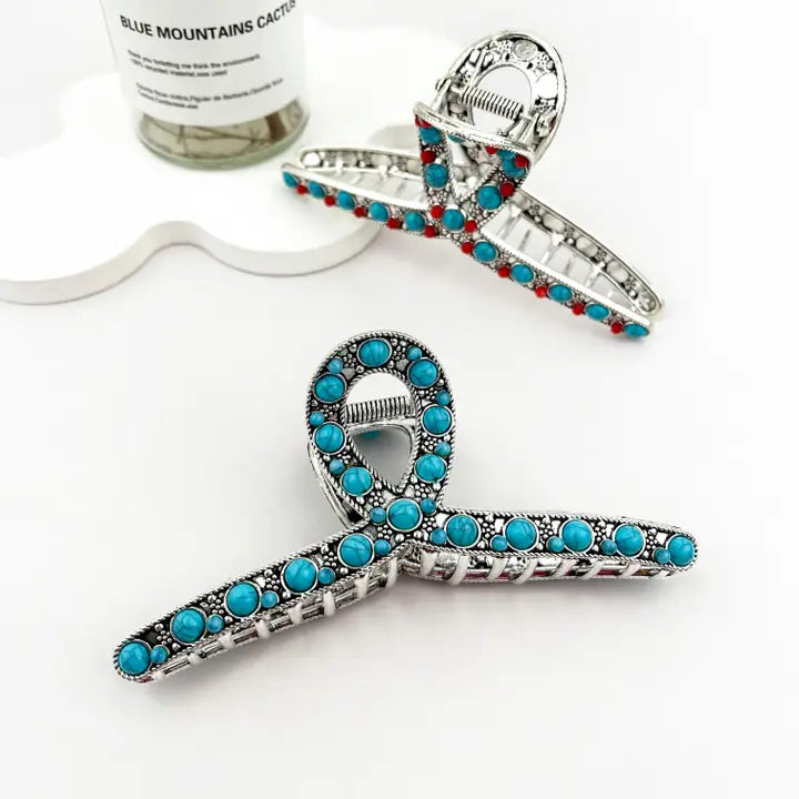 Vintage Fashion Agate Metal Hair Claw Clip - Henderson's Western Store