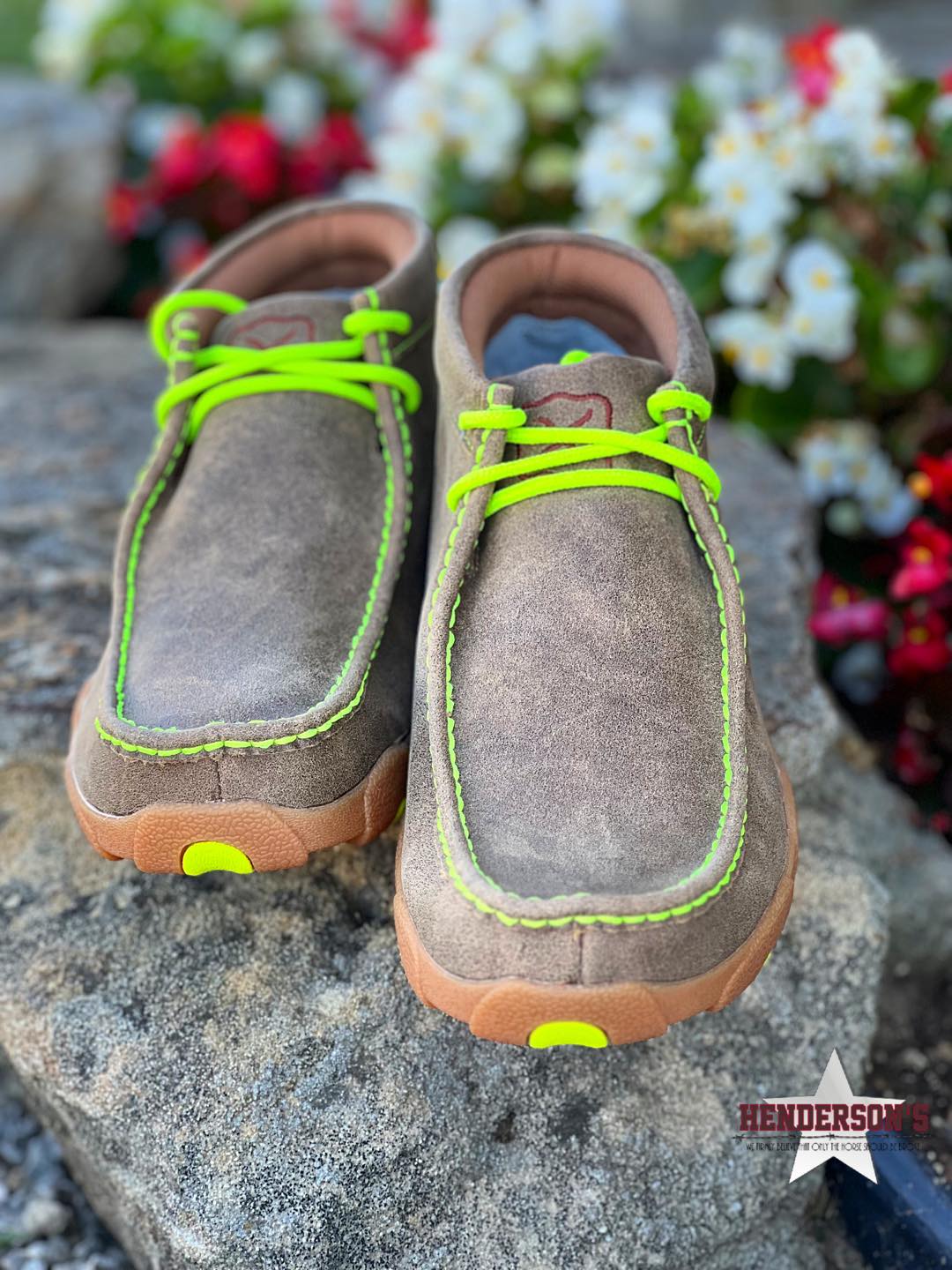 Men's Chukka Driving Moc ~ Neon Yellow - Henderson's Western Store