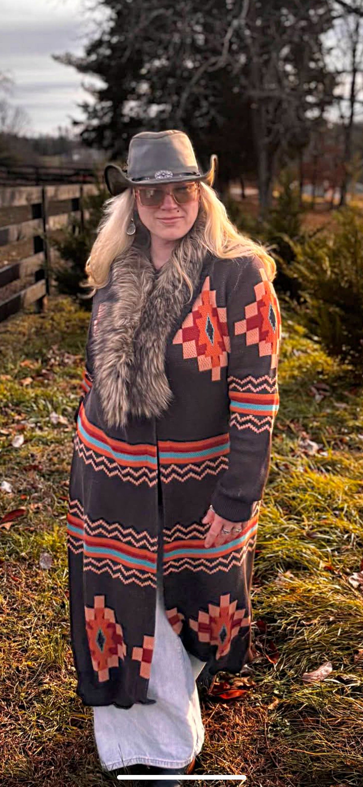 Aztec Sweater Cardigan by Panhandle - Henderson's Western Store
