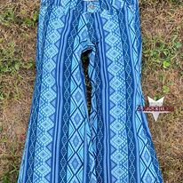 Girl's Aztec Button Flare by Rock & Roll ~ Blue - Henderson's Western Store