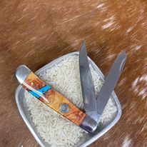 Whiskey Bent Knife ~ Trapper ~ Turquoise River - Henderson's Western Store