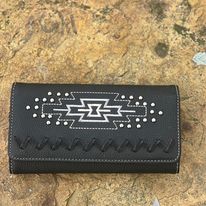 MW Aztec Wallet ~ Black - Henderson's Western Store