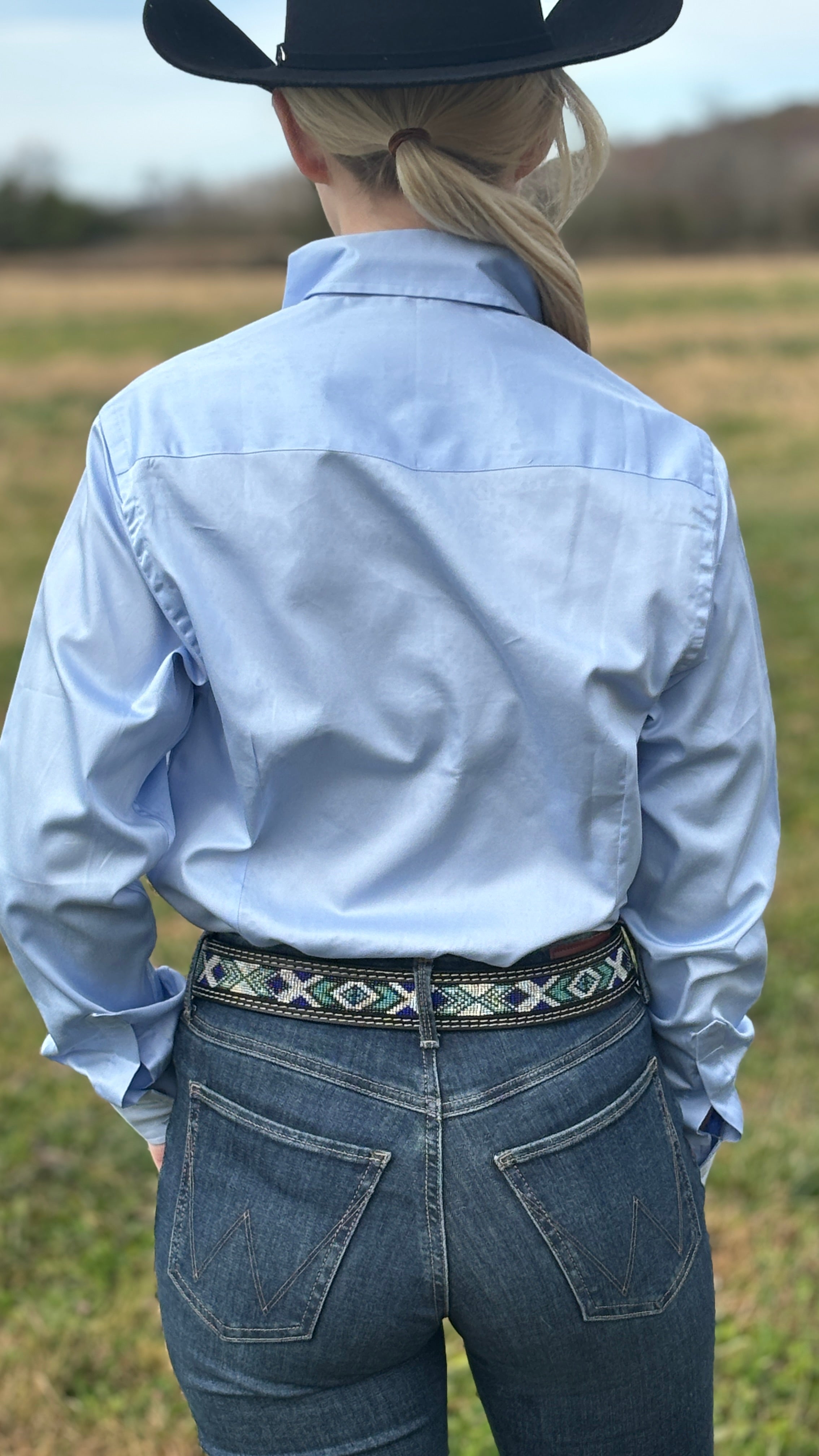 RHC Solid Button Down ~ Periwinkle - Henderson's Western Store