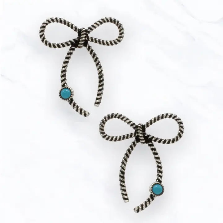 Rope Bow Stud Earrings - Henderson's Western Store