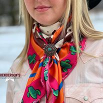 Cowhide Cactus Wild Rag - Henderson's Western Store