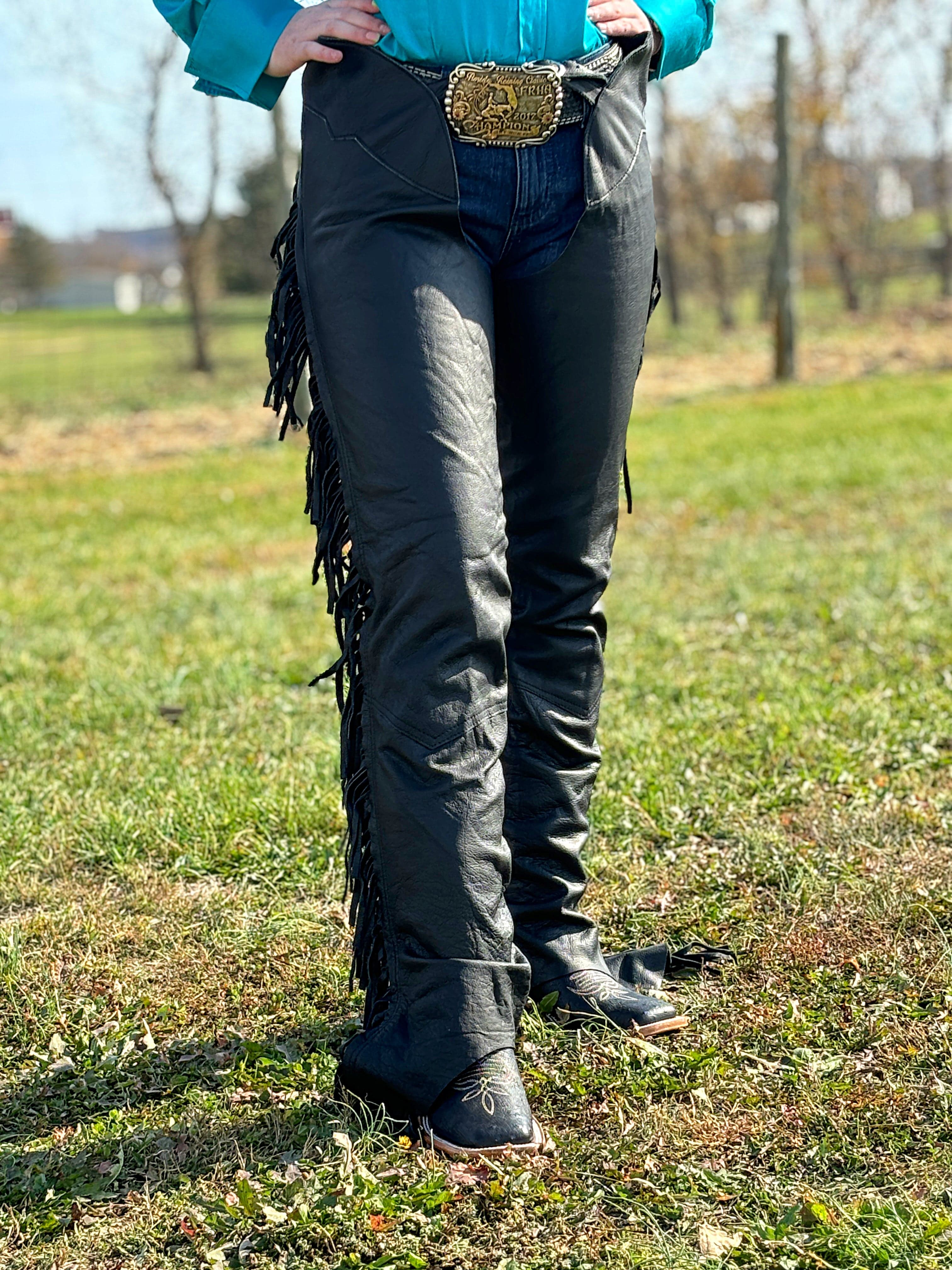 Smooth Leather Equitation Chaps - Henderson's Western Store