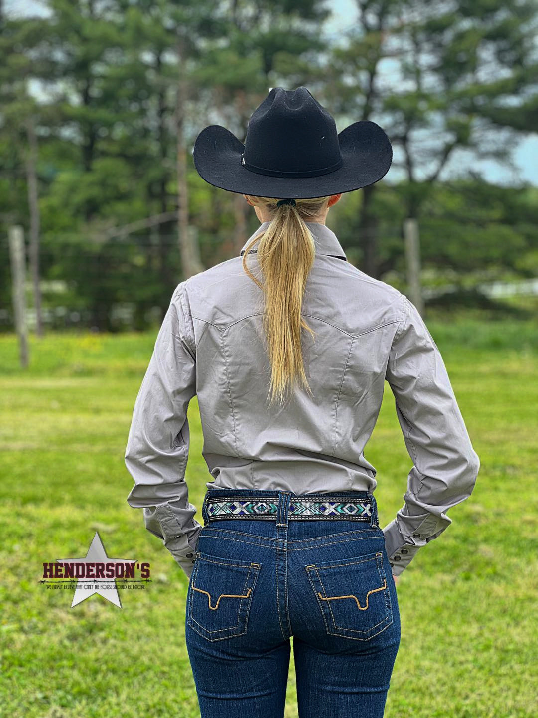 Ladies Panhandle Solid ~ Grey - Henderson's Western Store