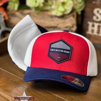 Cinch Flex Fit Ball Cap ~ Red, White & Blue - Henderson's Western Store