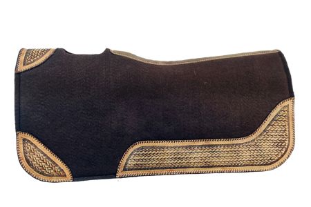 Felt Saddle Pad W/Basket Stamp - Henderson's Western Store