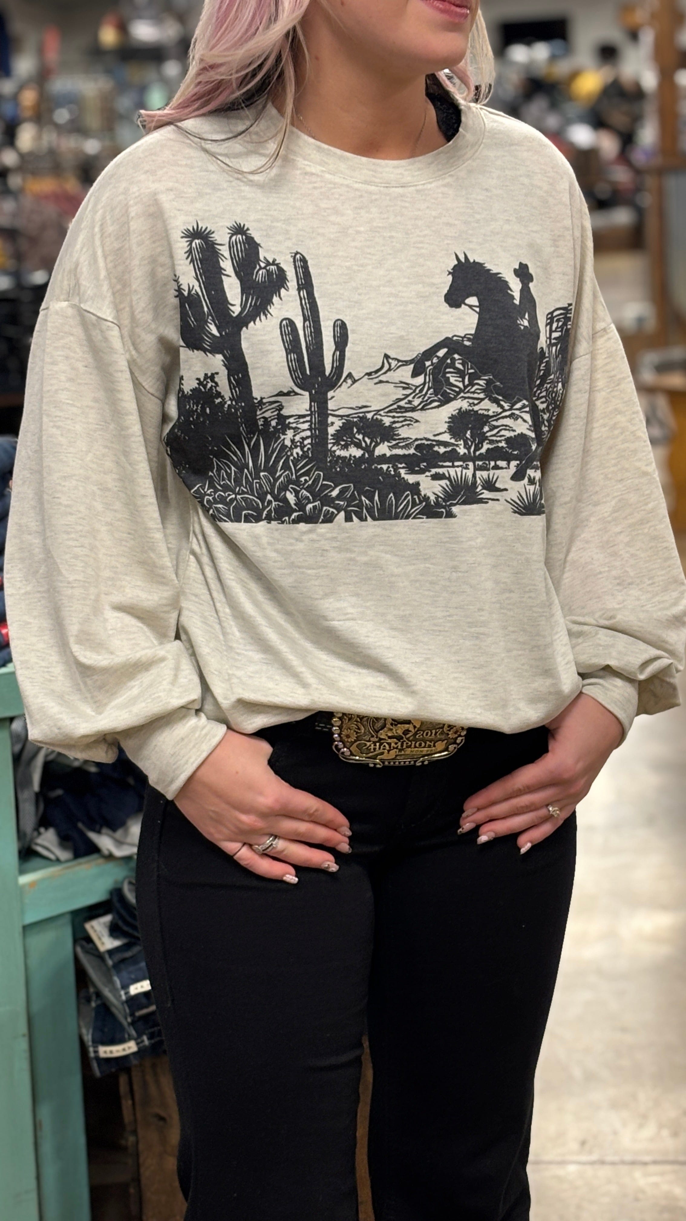 Western Wyoming Long Sleeve Tee - Henderson's Western Store