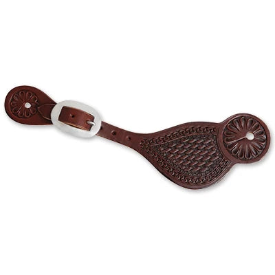 San Carlos Basket Stamp Spur Strap - Henderson's Western Store