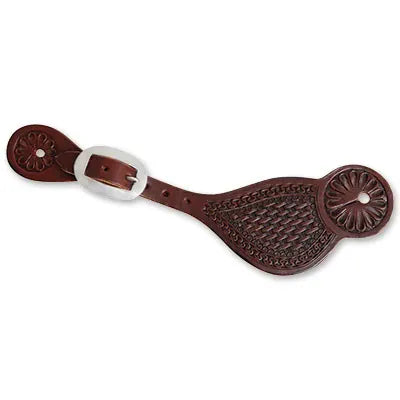 San Carlos Basket Stamp Spur Strap - Henderson's Western Store
