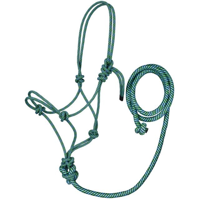 Tri Color Rope Halter With Lead - Henderson's Western Store