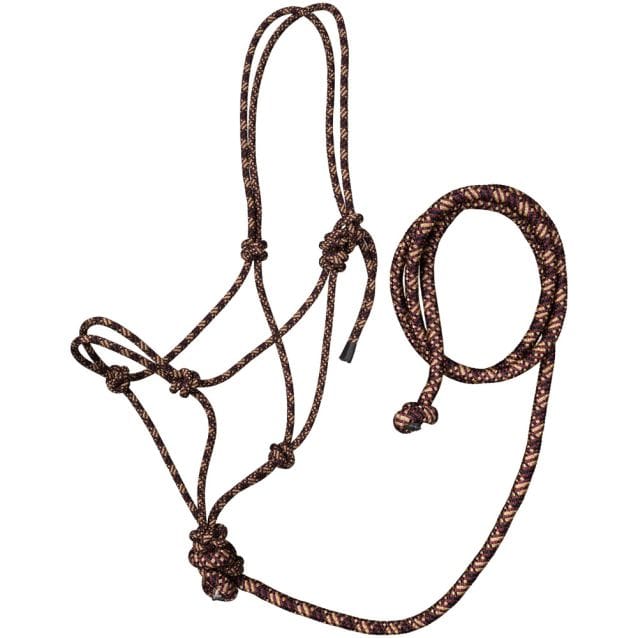 Tri Color Rope Halter With Lead - Henderson's Western Store