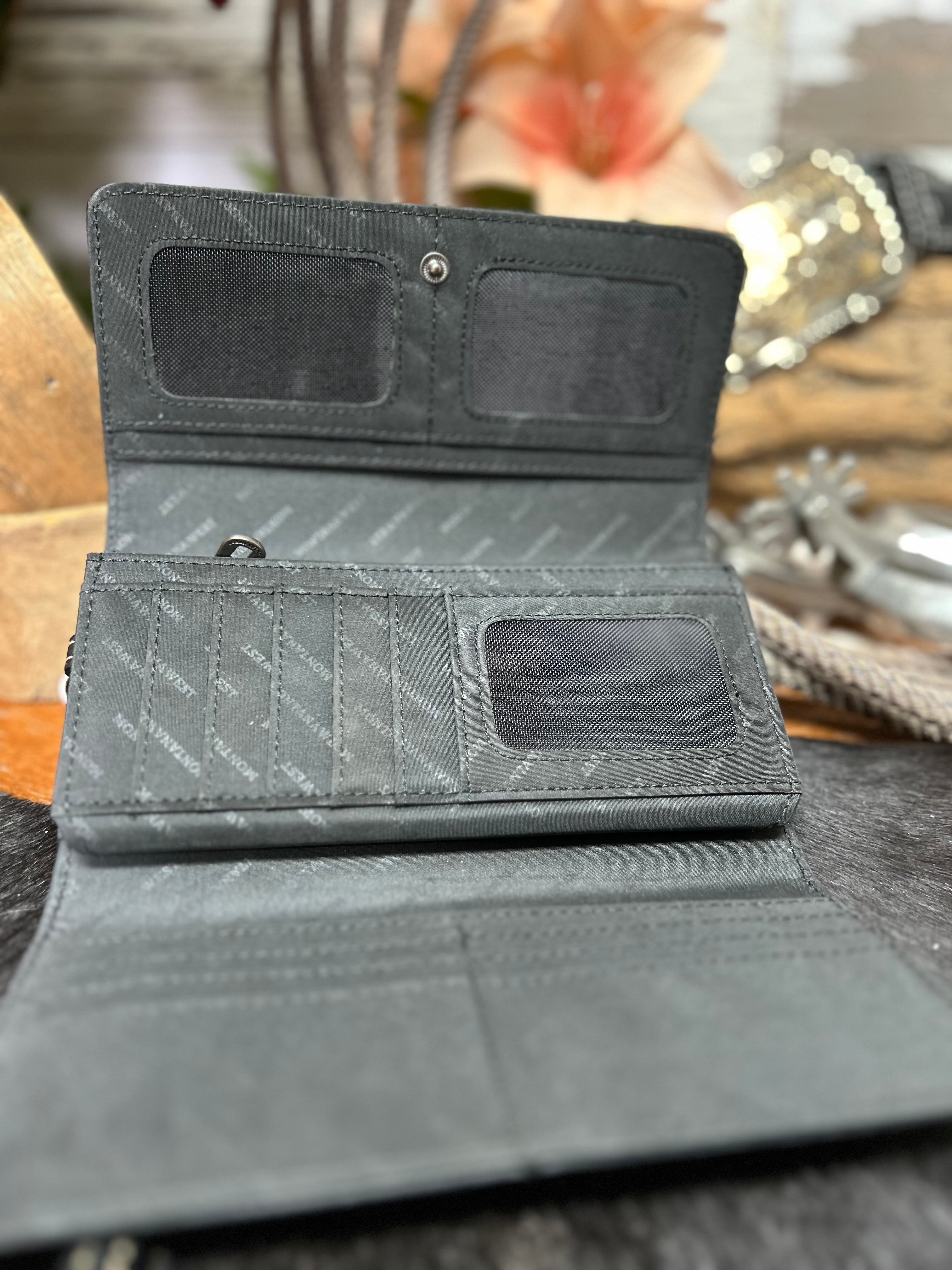 MW Aztec Wallet ~ Black - Henderson's Western Store