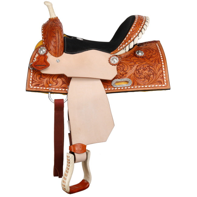 Chestnut Daisy Barrel Saddle - Henderson's Western Store