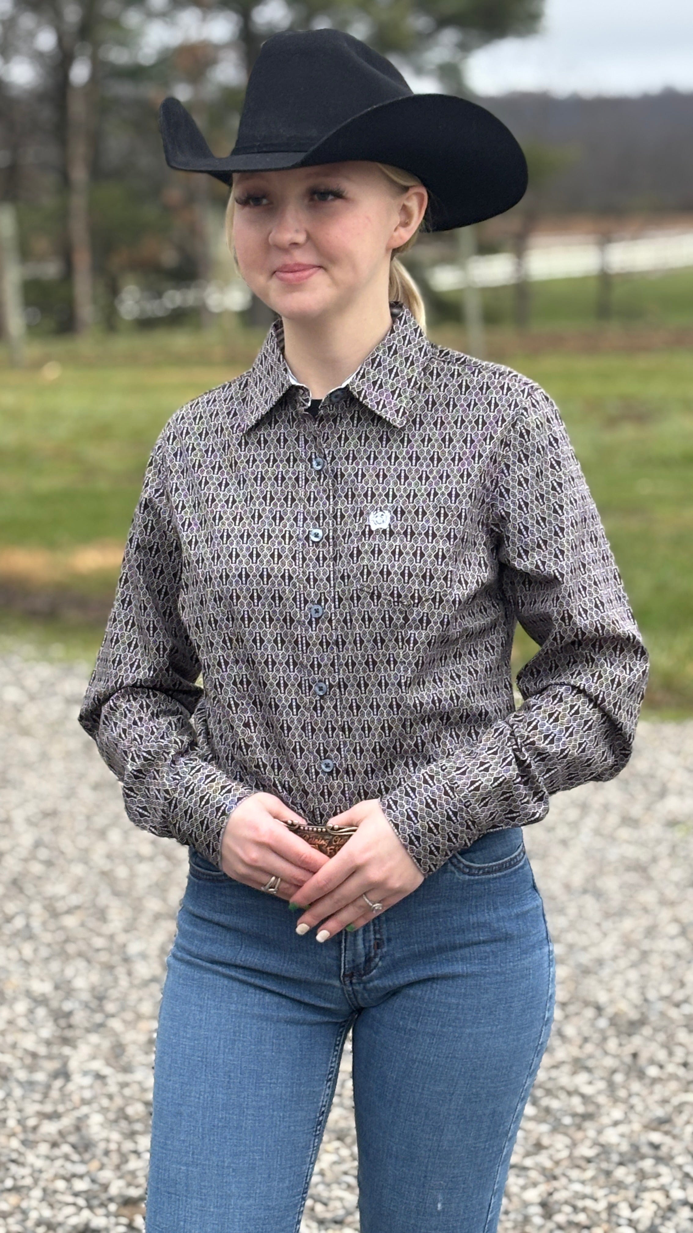 Ladies Cinch ~ Brown Geo - Henderson's Western Store