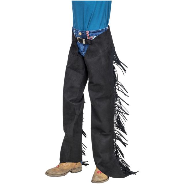 Youth Synthetic Equitation Chaps ~ Black - Henderson's Western Store