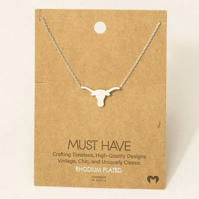 Dainty Bull Head Necklace - Henderson's Western Store